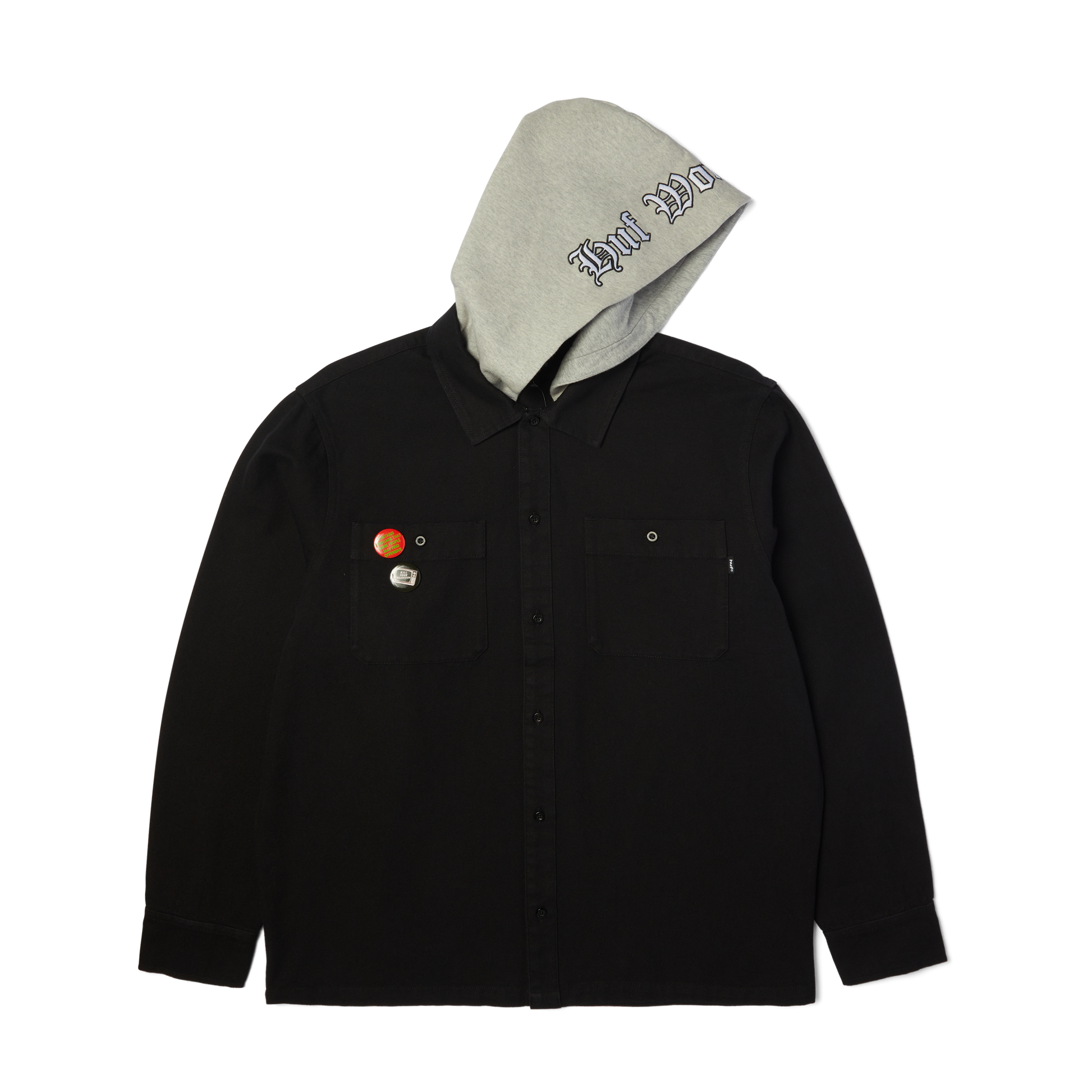 Huf Olympia Hooded Overshirt Black