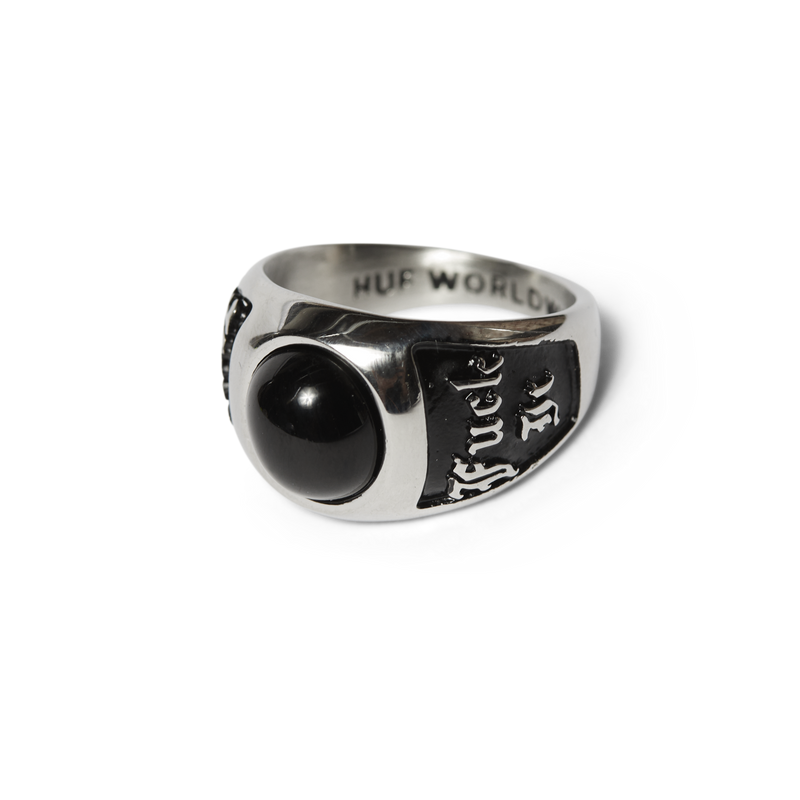 Huf Onyx Signet Ring Silver