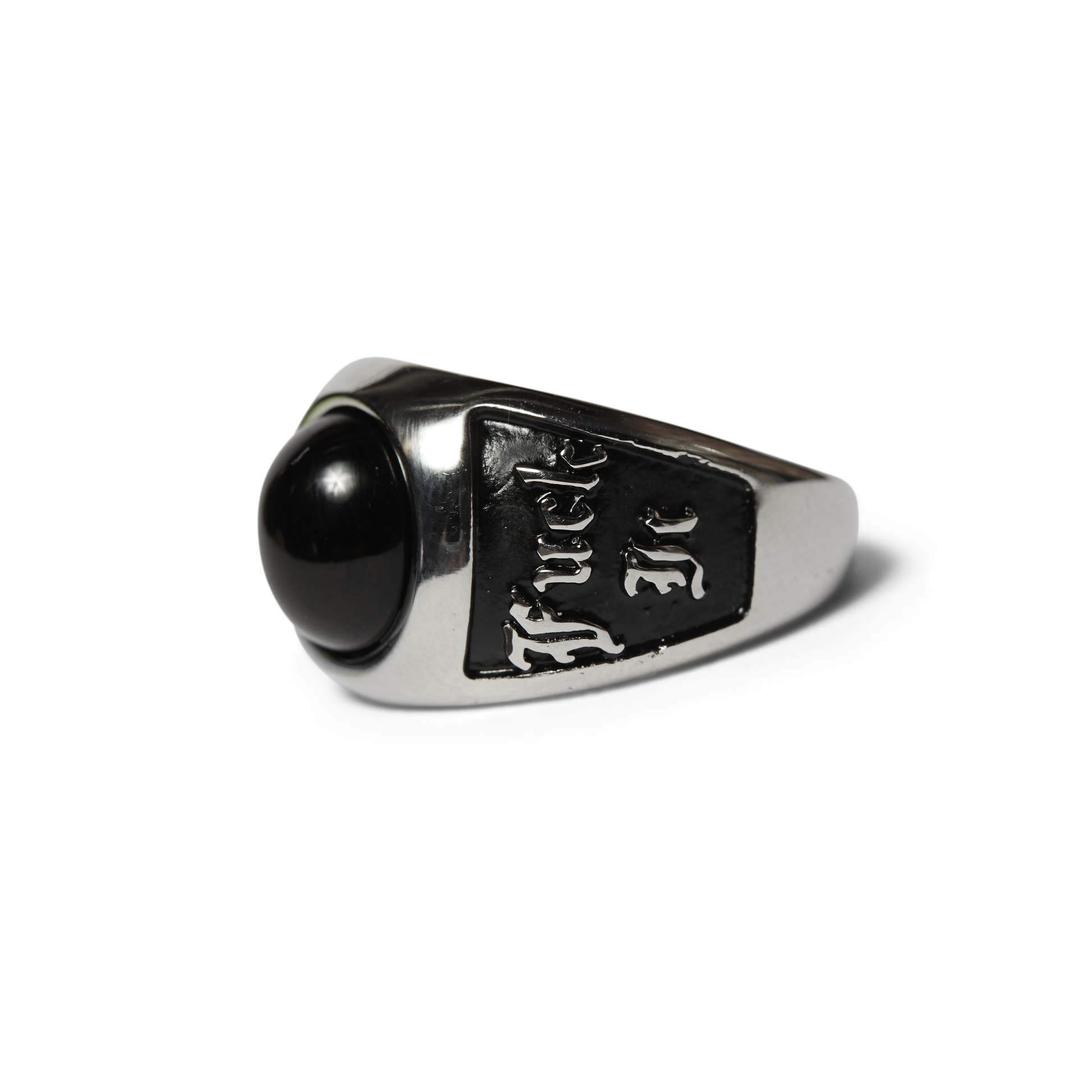 Huf Onyx Signet Ring Silver