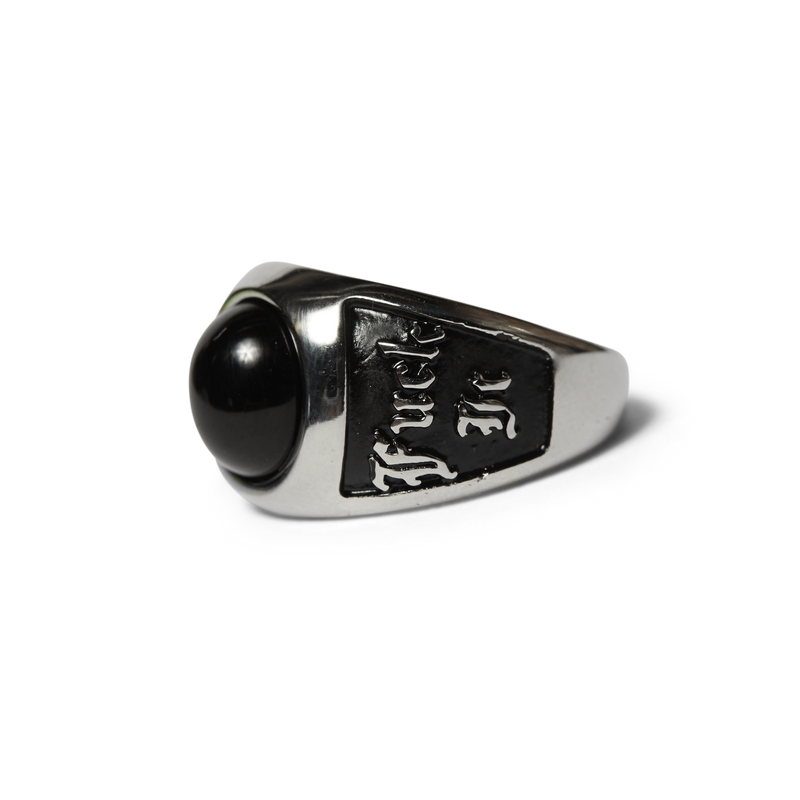Huf Onyx Signet Ring Silver