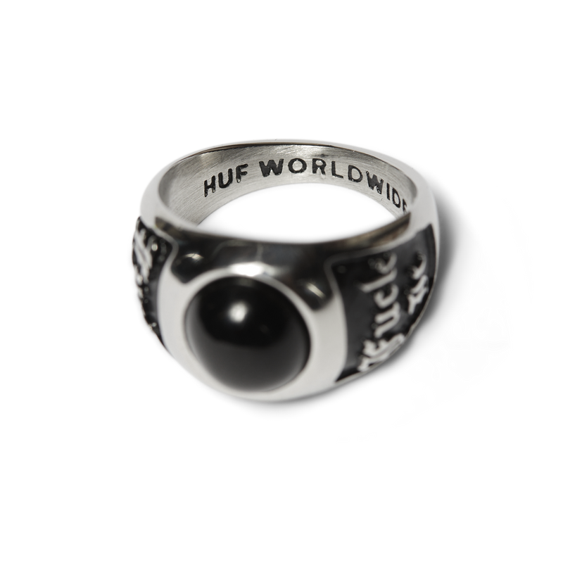 Huf Onyx Signet Ring Silver