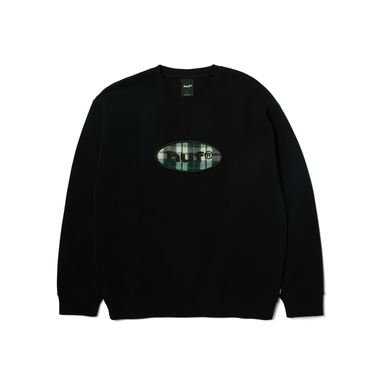 HUF Oval Applique Crewneck Sweatshirt Black