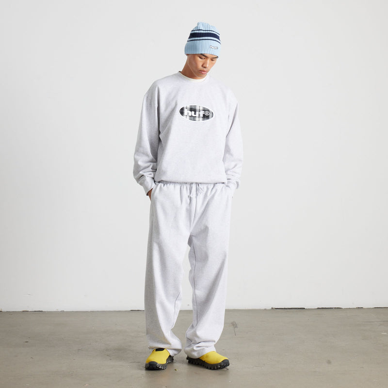 HUF Oval Applique Crewneck Sweatshirt Heather Grey