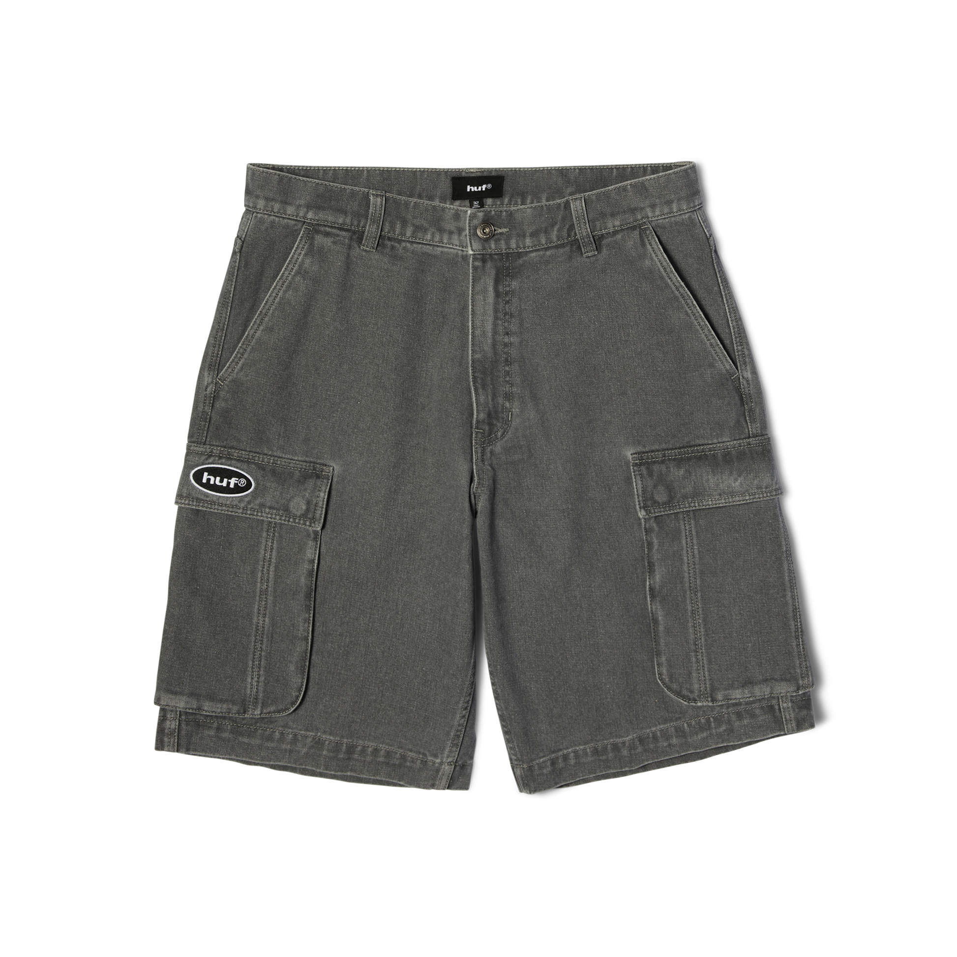 Huf Oval Denim Cargo Short Frost Gray