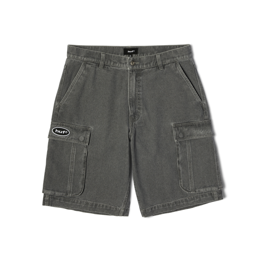 Huf Oval Denim Cargo Short Frost Gray