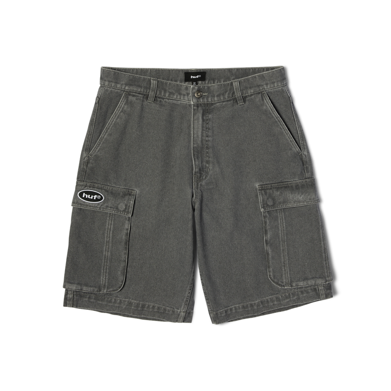 Huf Oval Denim Cargo Short Frost Gray