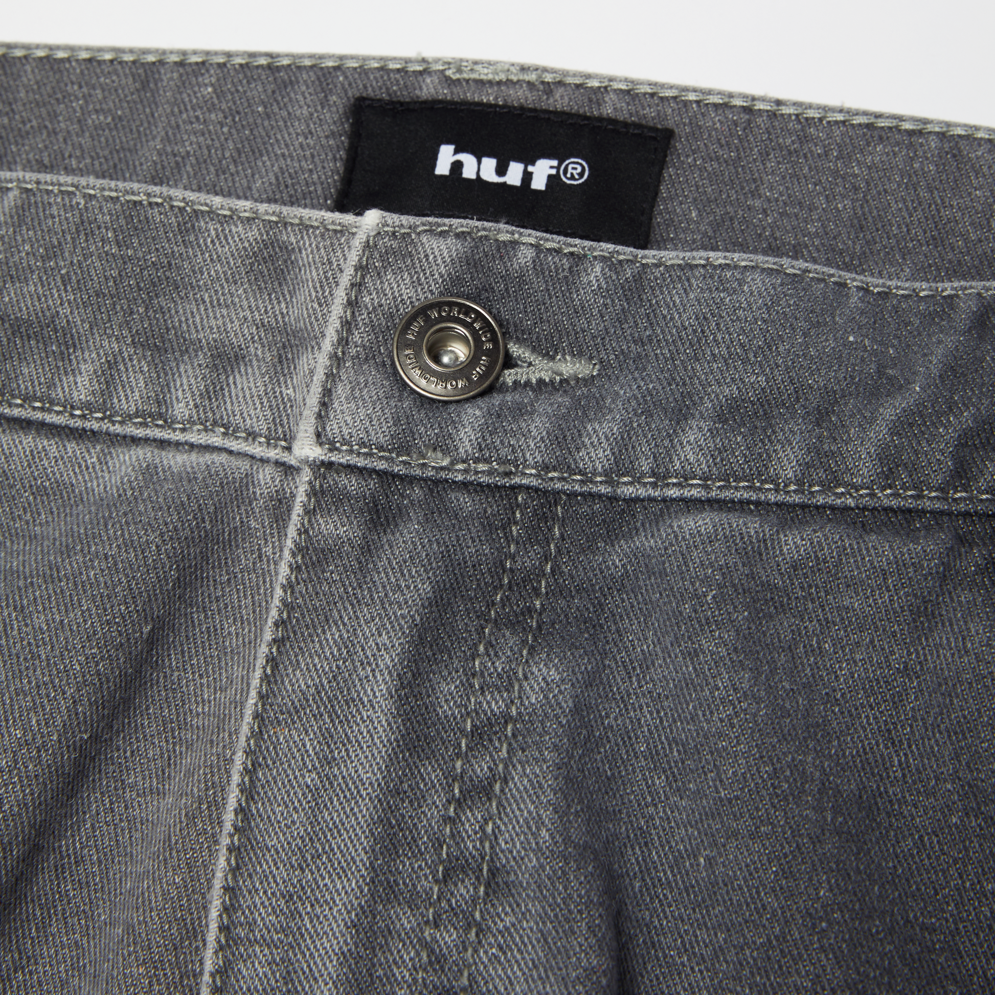 Huf Oval Denim Cargo Short Frost Gray