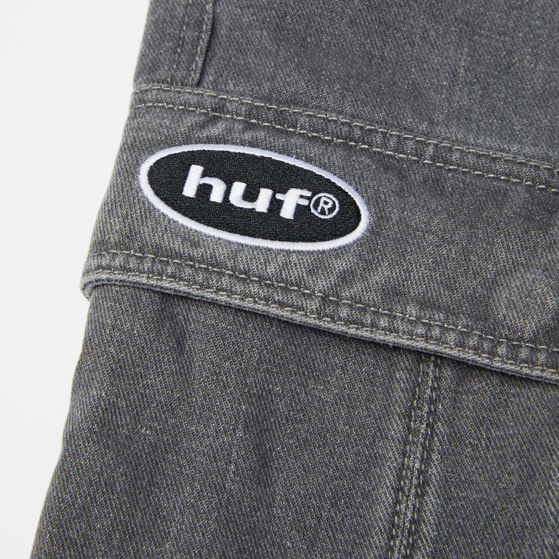 Huf Oval Denim Cargo Short Frost Gray