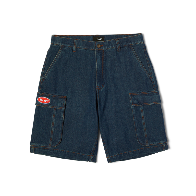 Huf Oval Denim Cargo Short Indigo