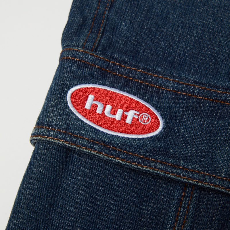 Huf Oval Denim Cargo Short Indigo