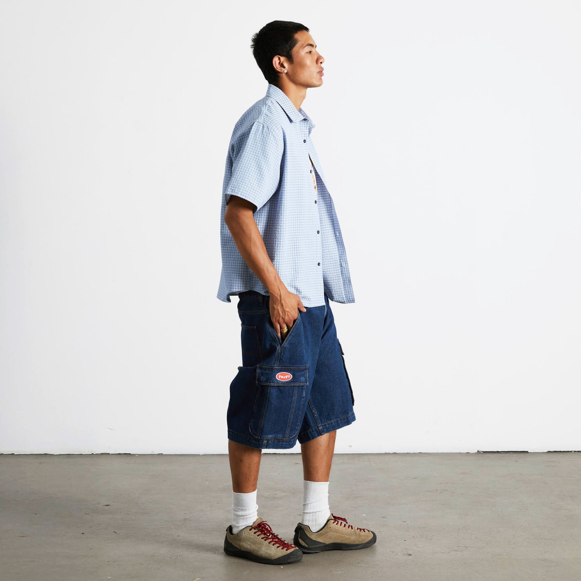 Huf Oval Denim Cargo Short Indigo
