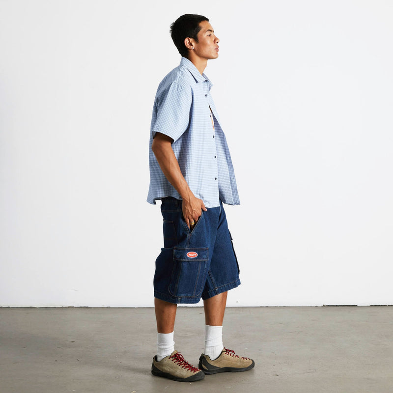 Huf Oval Denim Cargo Short Indigo