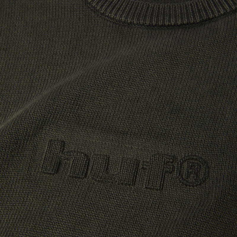 Huf Pacific Wash Embossed Crewneck Sweater Black