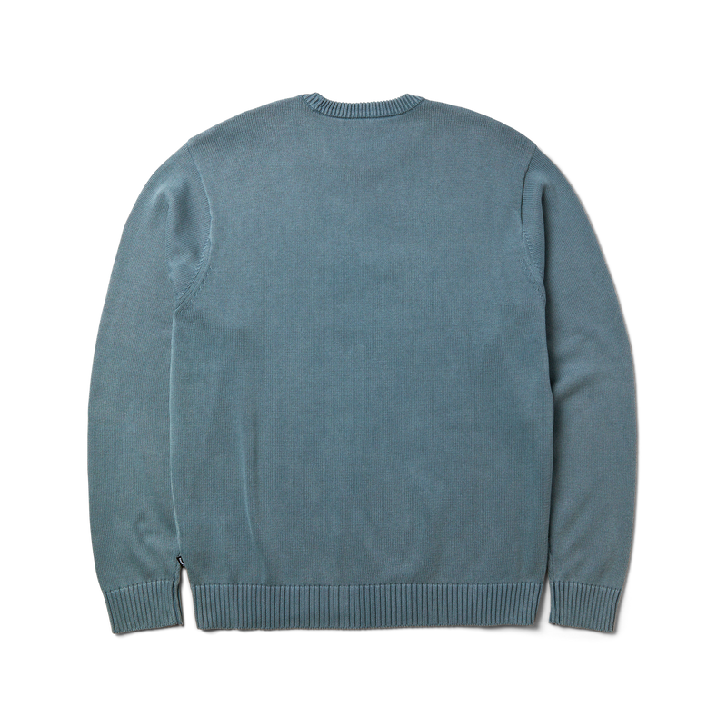 Huf Pacific Wash Embossed Crewneck Sweater Blue