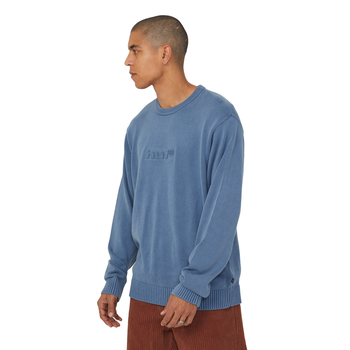 Pacific Wash Embossed Crewneck Sweater