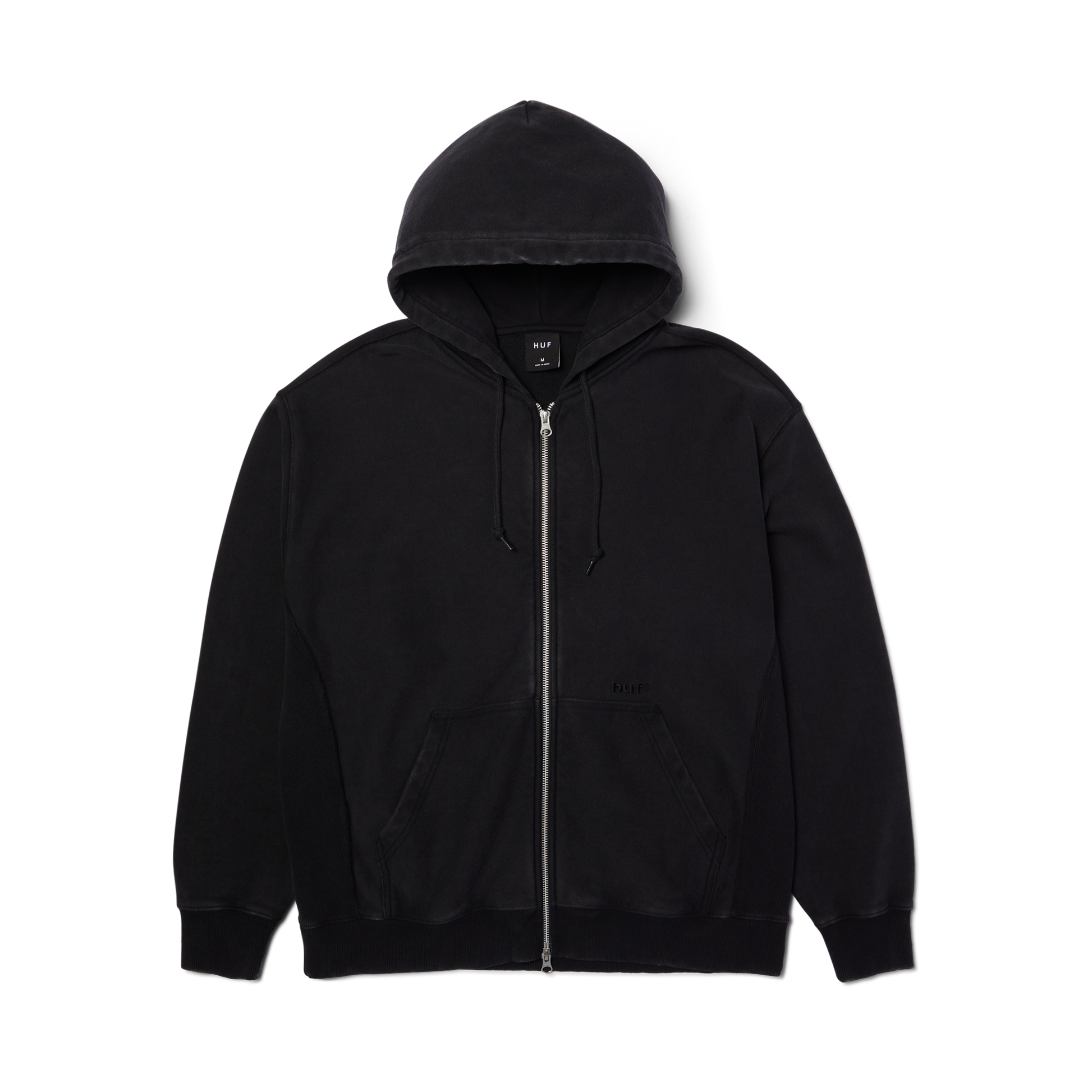 Huf Pacific Wash Full-Zip Hoodie Black