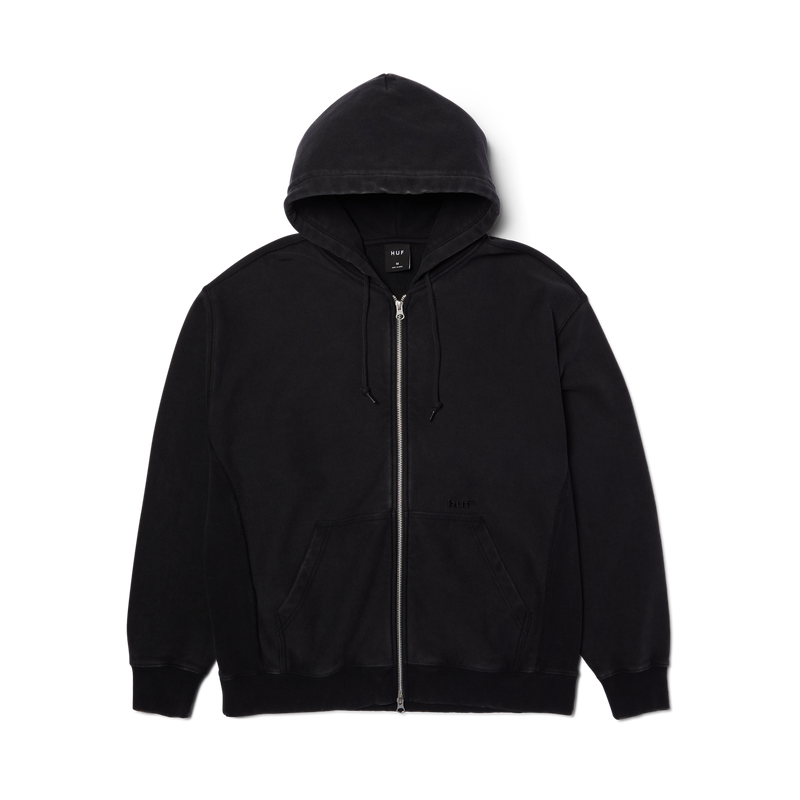 Huf Pacific Wash Full-Zip Hoodie Black