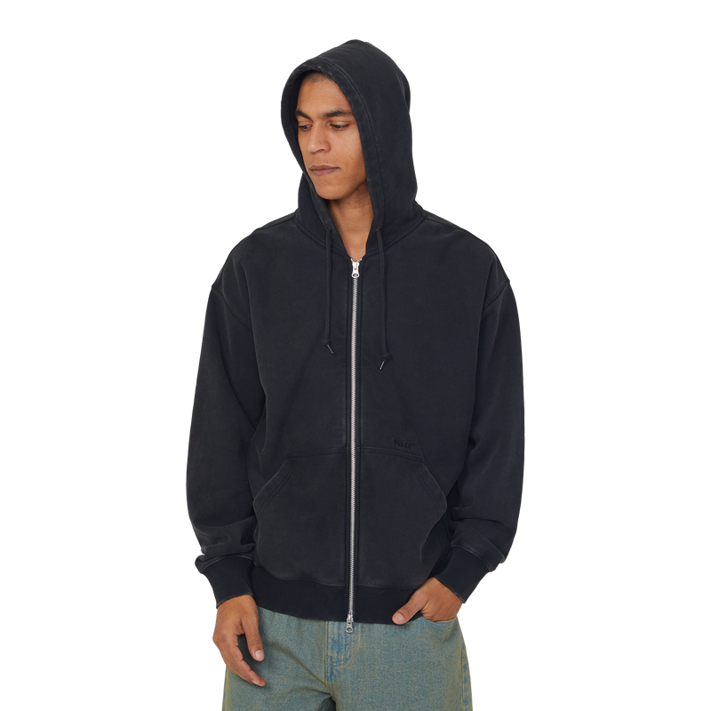 Huf Pacific Wash Full-Zip Hoodie Black