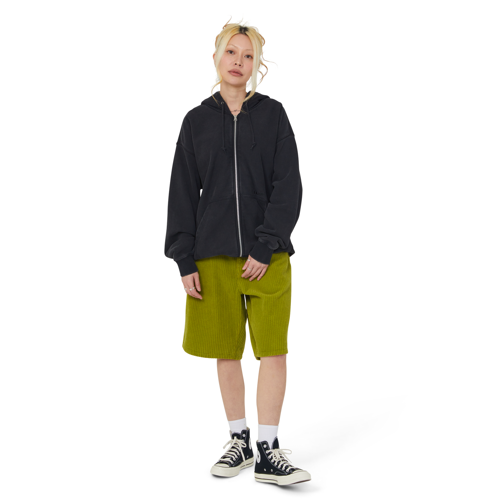 Huf Pacific Wash Full-Zip Hoodie Black