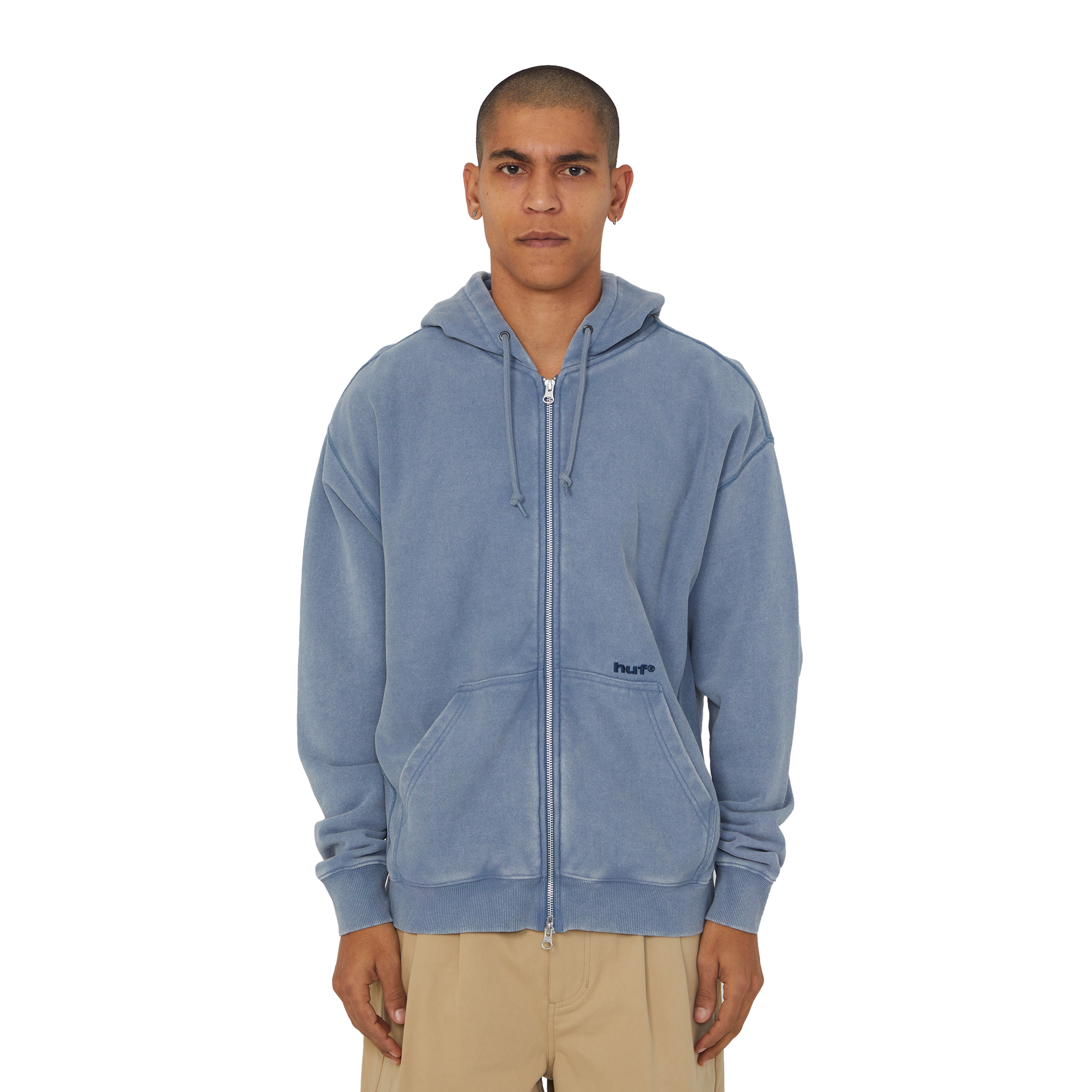 Huf Pacific Wash Full-Zip Hoodie Blue