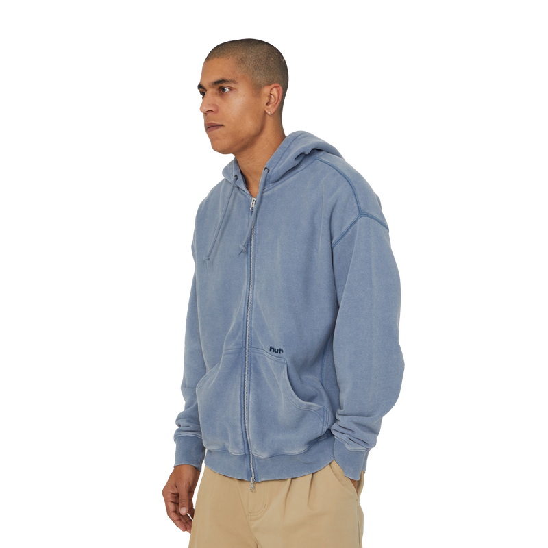 Huf Pacific Wash Full-Zip Hoodie Blue
