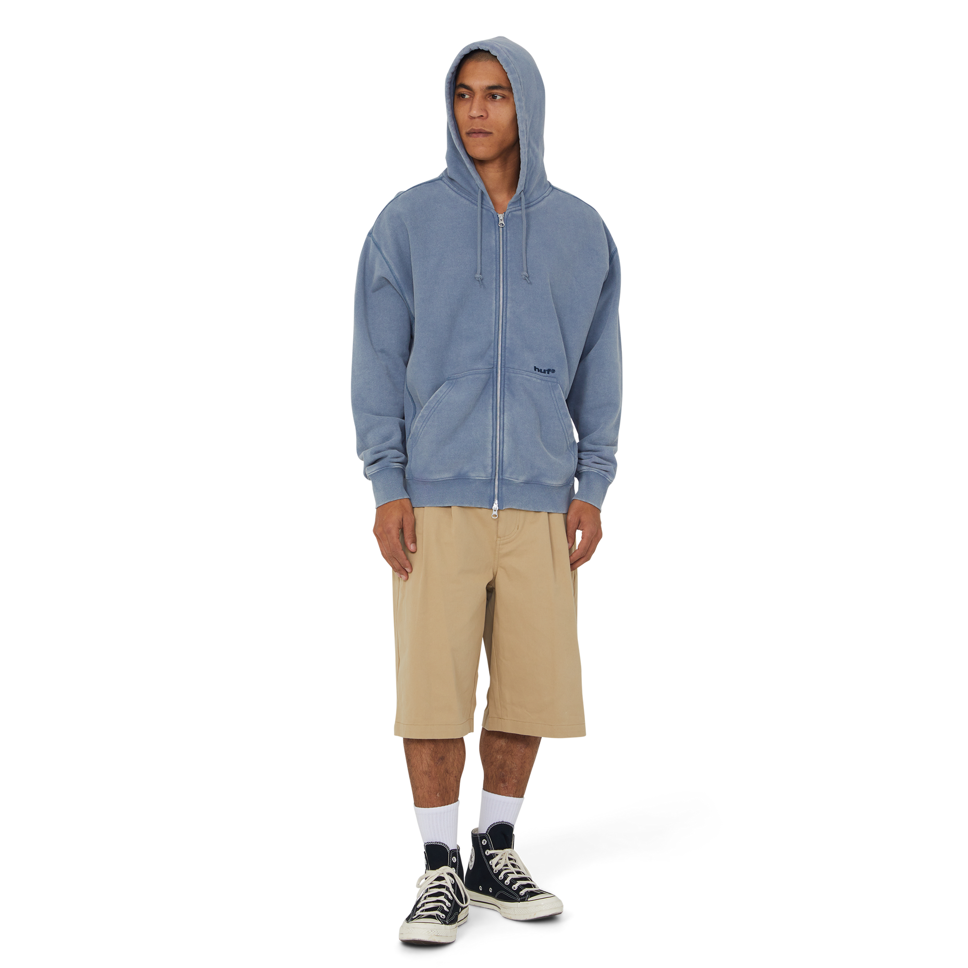 Huf Pacific Wash Full-Zip Hoodie Blue