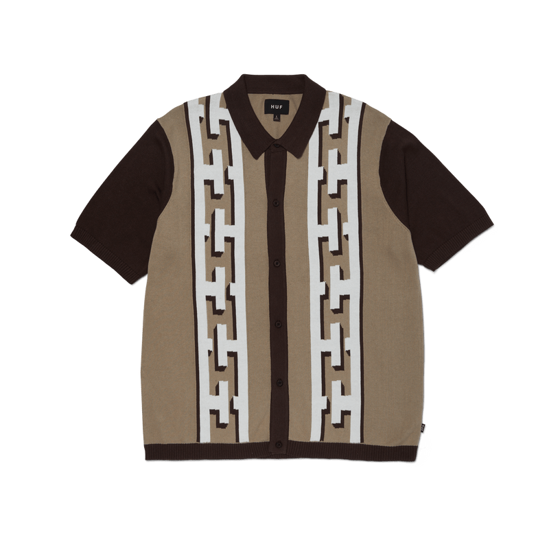 Huf Pillar Knit Sweater Brown