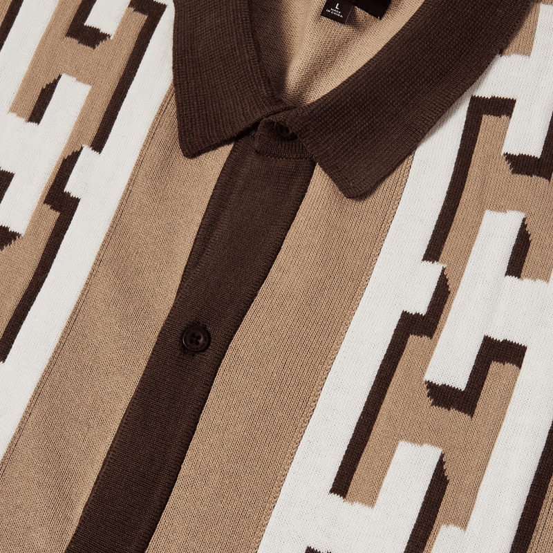 Huf Pillar Knit Sweater Brown