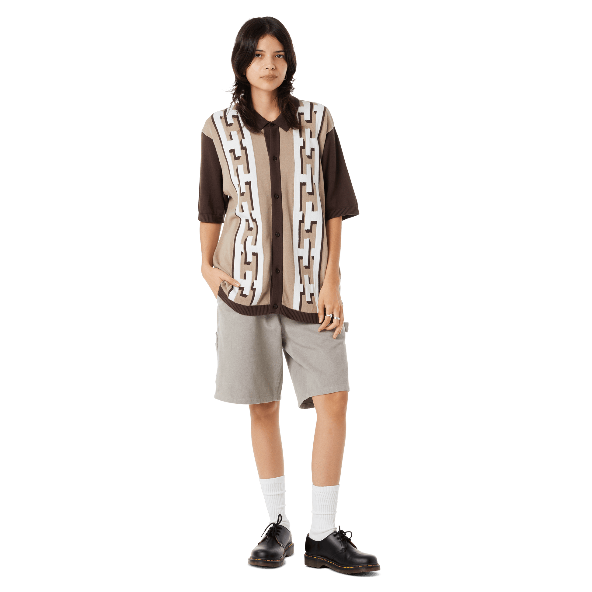 Huf Pillar Knit Sweater Brown