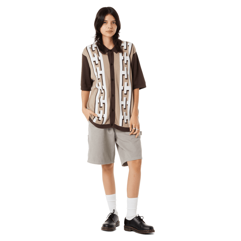 Huf Pillar Knit Sweater Brown