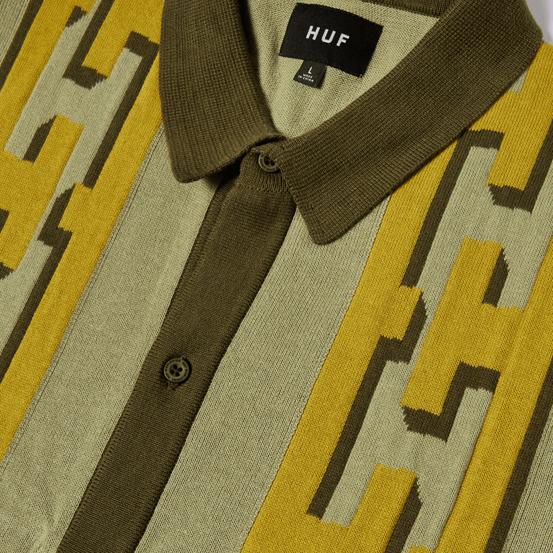 Huf Pillar Knit Sweater Moss