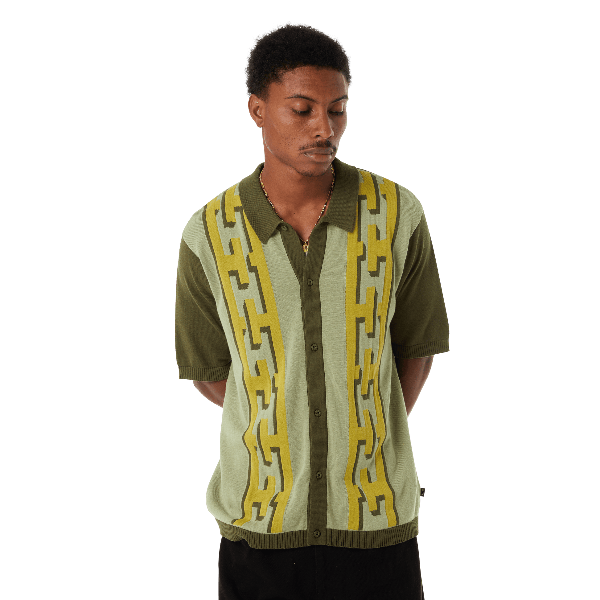 Huf Pillar Knit Sweater Moss