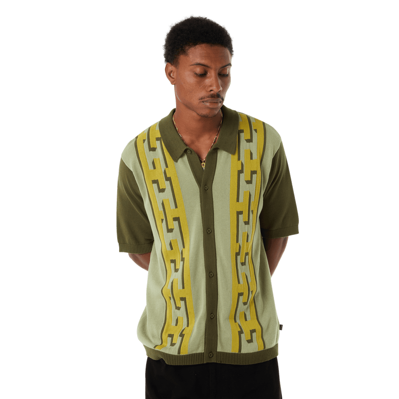 Huf Pillar Knit Sweater Moss
