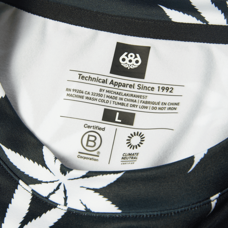 HUF x 686 Plantlife Base Layer Long Sleeve T-Shirt Top - Plantlife
