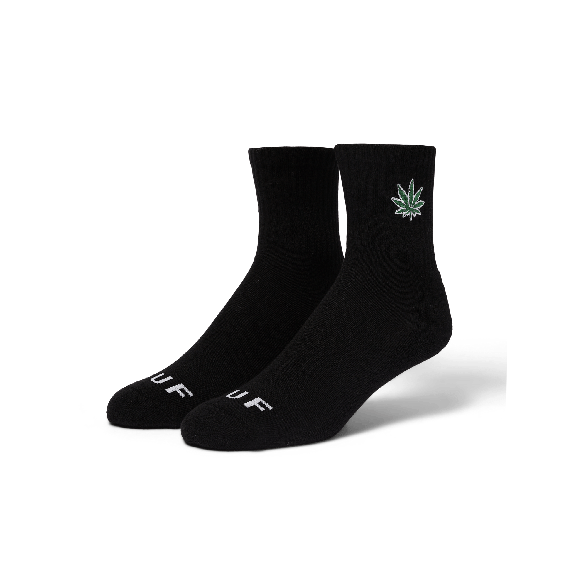 Huf Plantlife Emb 1/4 Sock Black