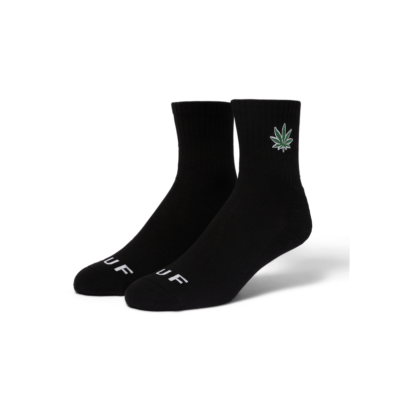 Huf Plantlife Emb 1/4 Sock Black