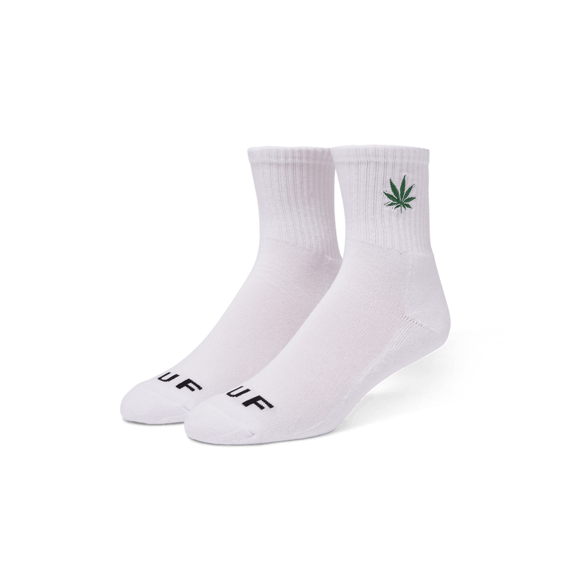 Huf Plantlife Emb 1/4 Sock White