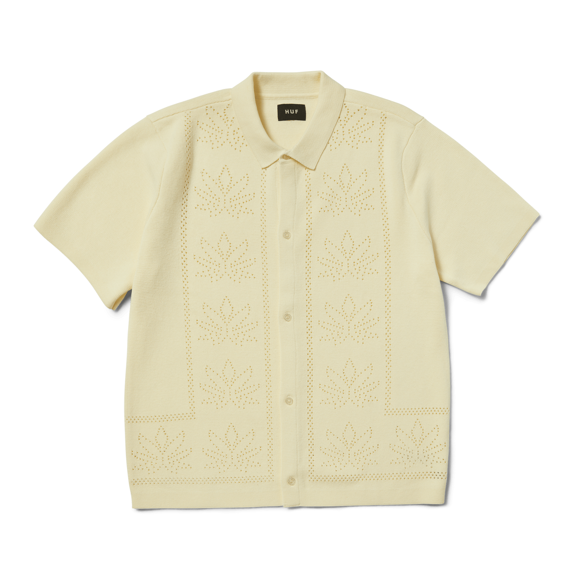 Huf Plantlife Perforated Knit Top Natural