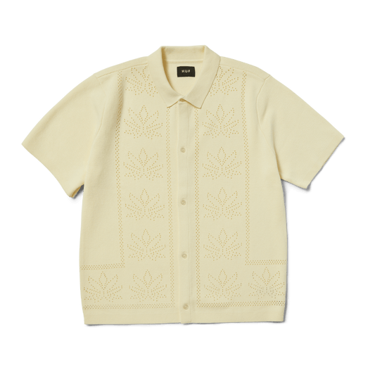 Huf Plantlife Perforated Knit Top Natural