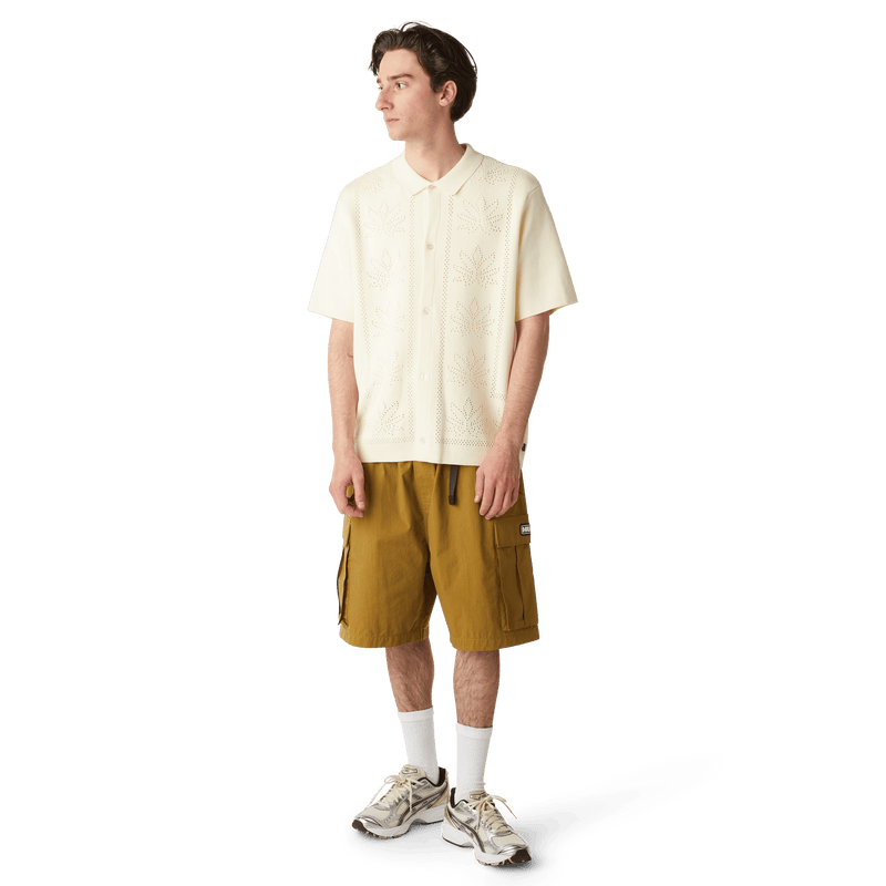 Huf Plantlife Perforated Knit Top Natural