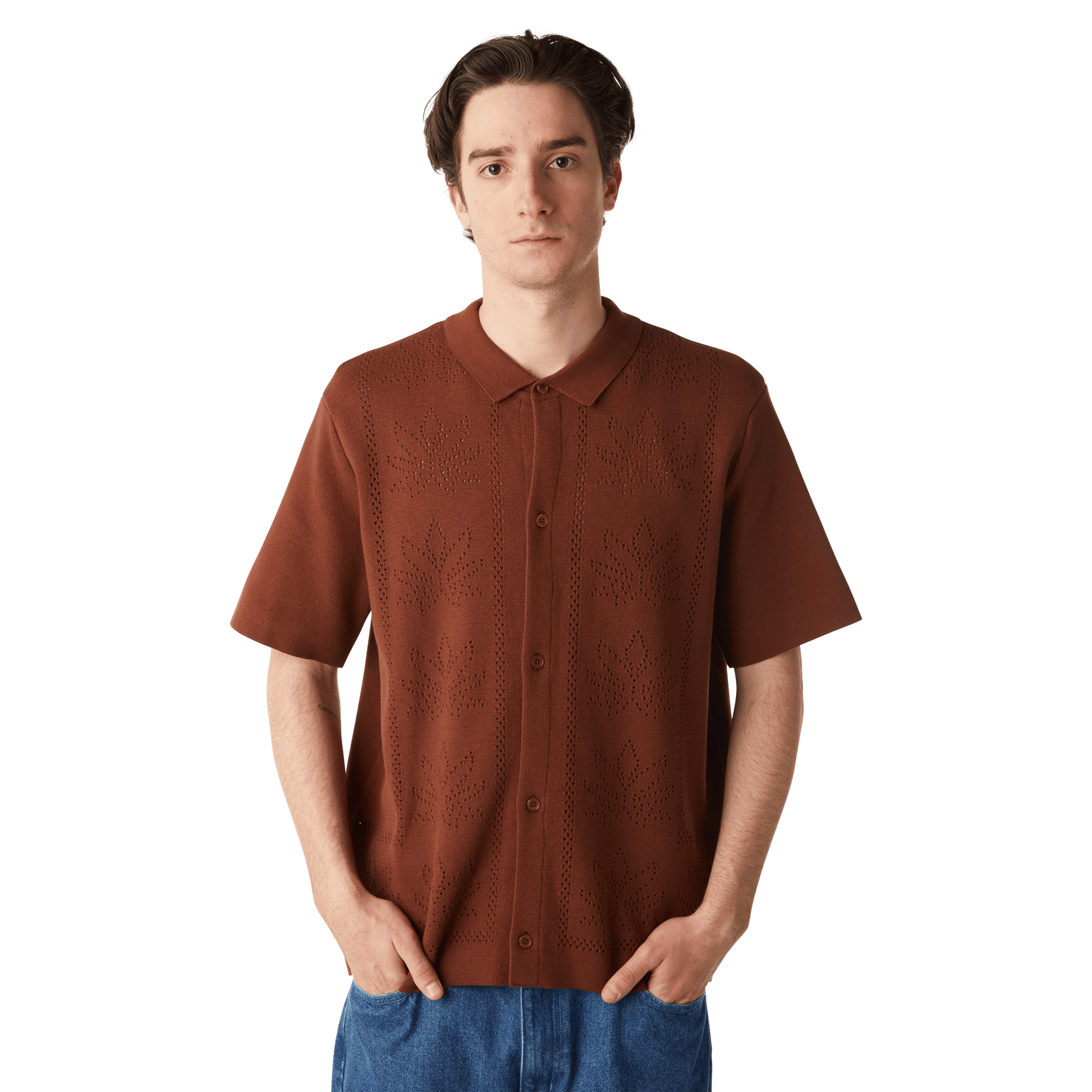 Huf Plantlife Perforated Knit Top Sierra
