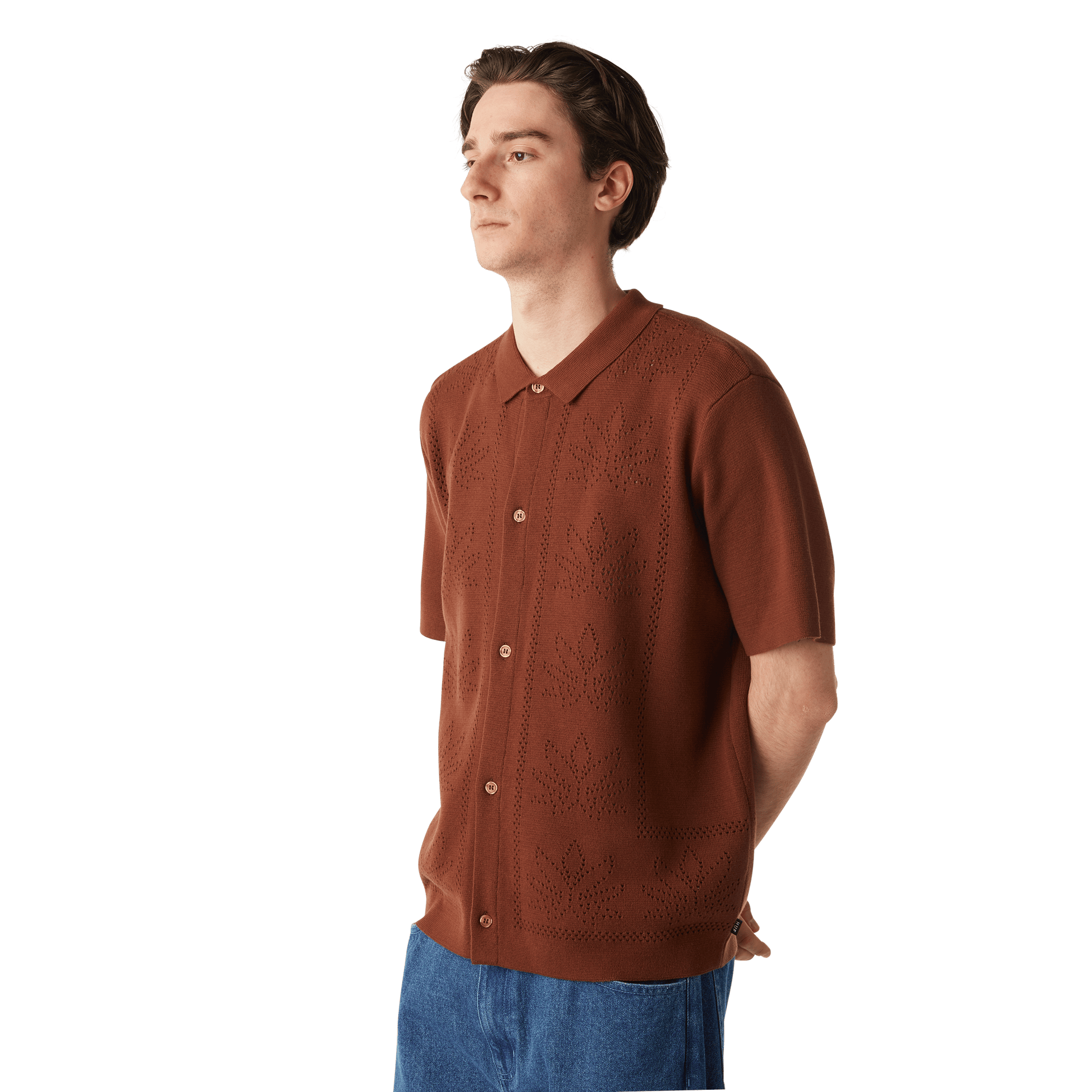 Huf Plantlife Perforated Knit Top Sierra