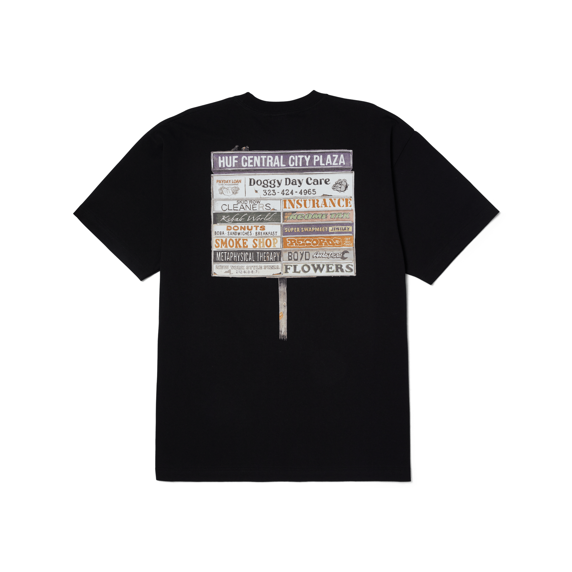 Huf Plaza T-Shirt Black