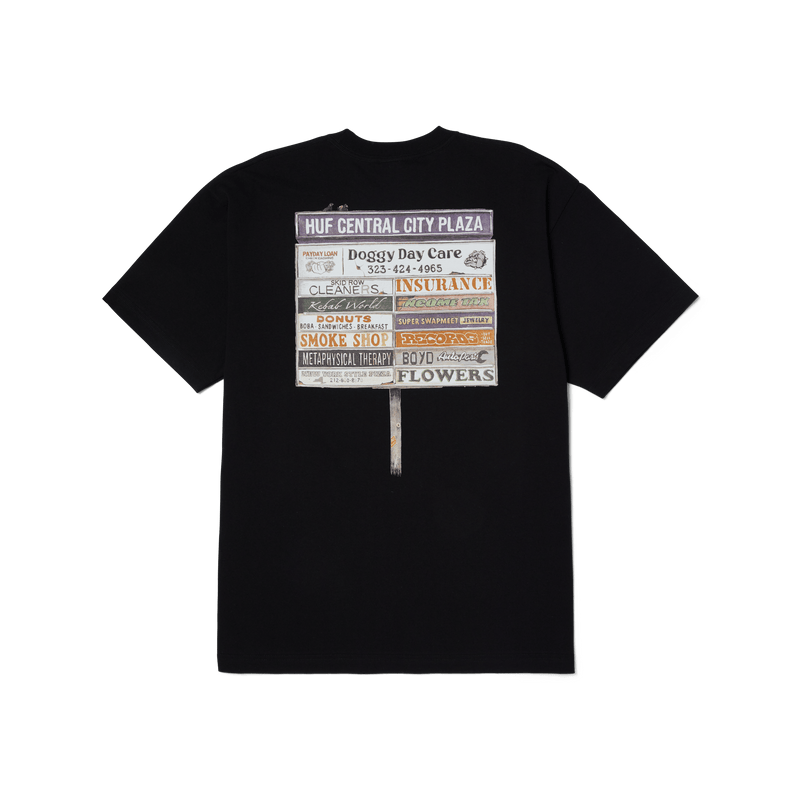 Huf Plaza T-Shirt Black
