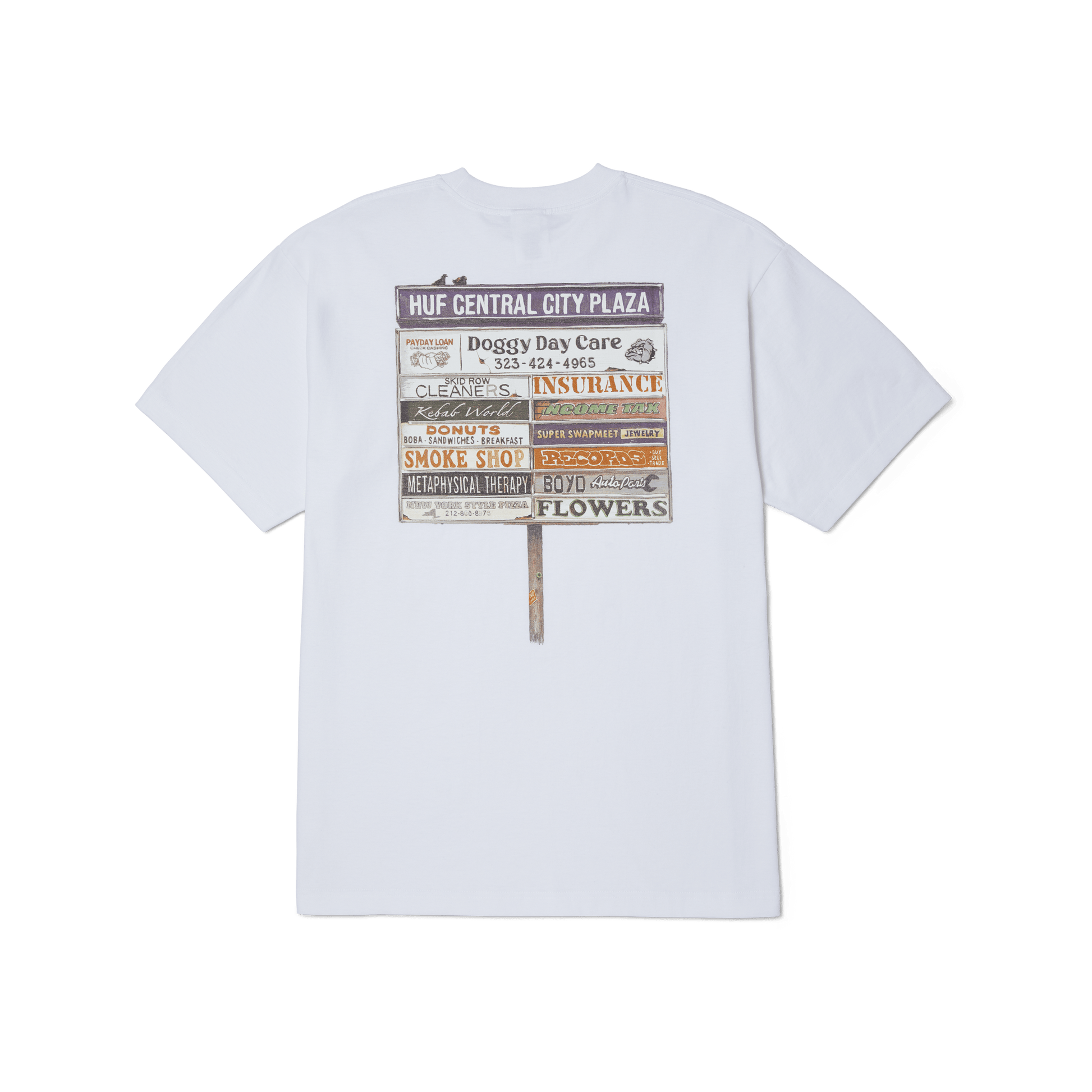 Huf Plaza T-Shirt White