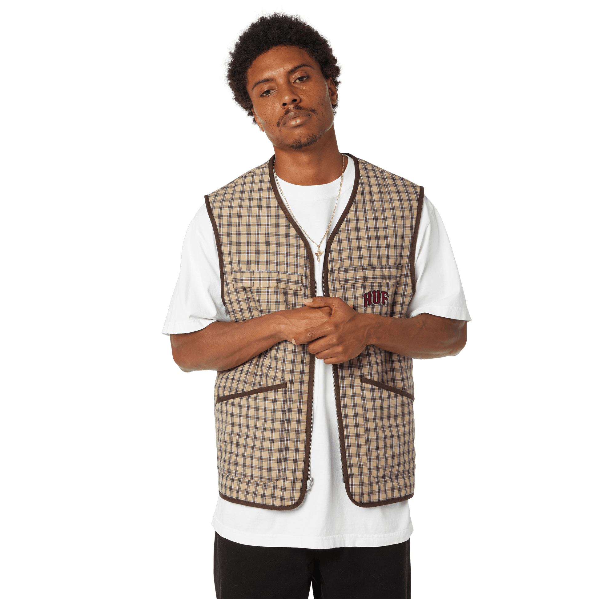 HUF Poynter Reversible Vest Clay