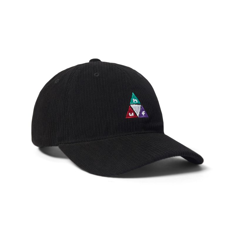 Huf Prism Triple Triangle Cord 6-Panel Curved Visor Hat Black