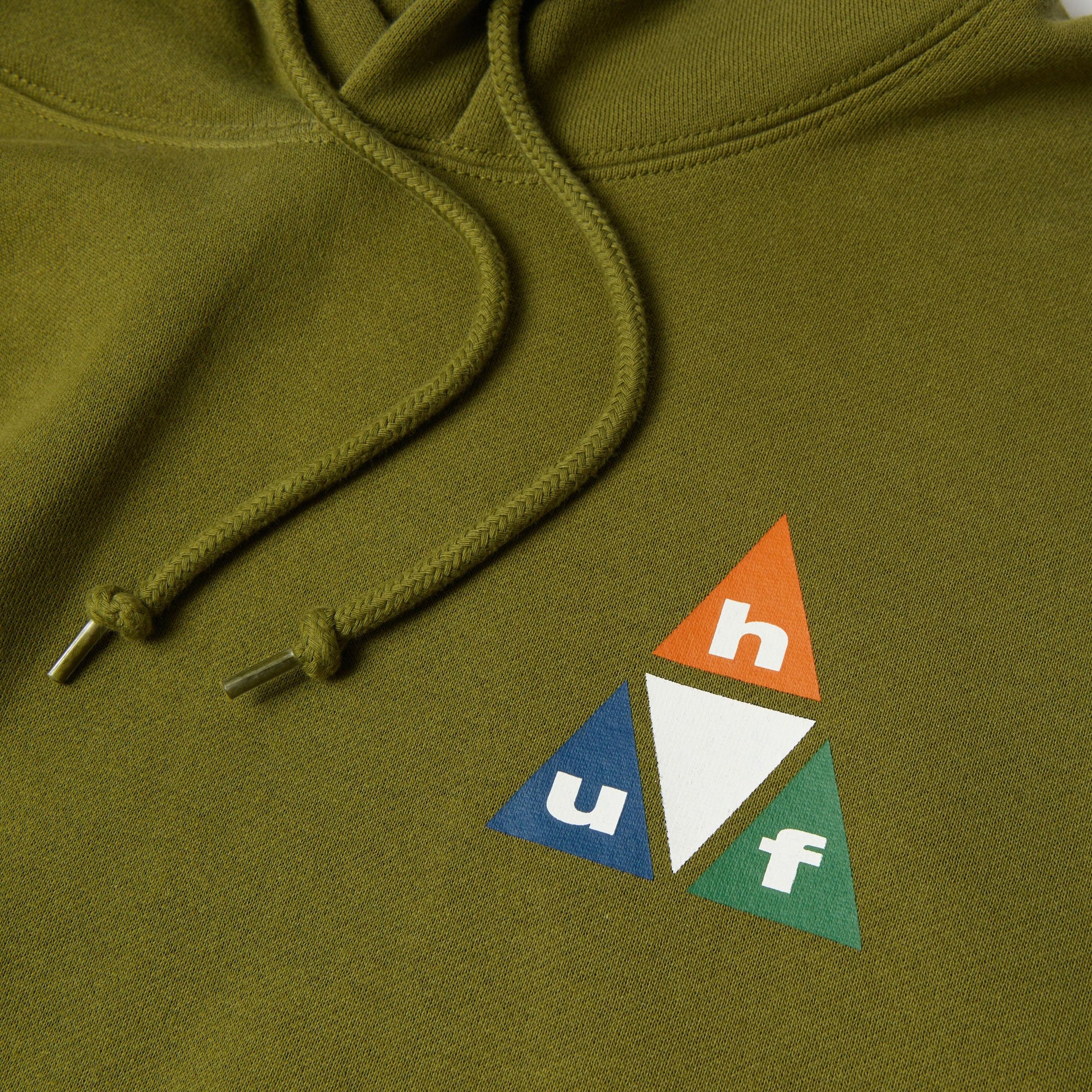 Huf Prism Triple Triangle Pullover Hoodie Olive