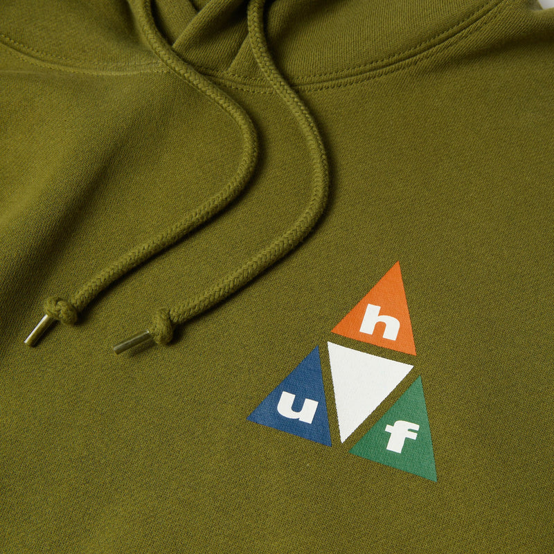 Huf Prism Triple Triangle Pullover Hoodie Olive