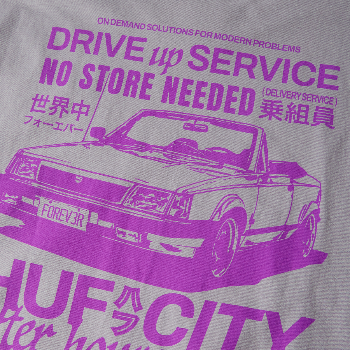 HUF Pull Up T-Shirt Lilac Chalk